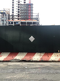 Construction site wall