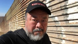 Ai Weiwei in Mexico, along the U.S. border in 2017. Photo courtesy of the Public Art Fund