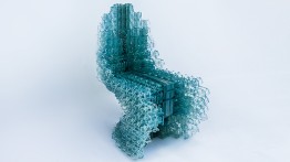 VoxelChair v1.0, Robotically 3D Printed Plastic Chair. Designed by Manuel Jimenez Garcia and Gilles Retsin. Fabrication Support: Nagami.Design and Vicente Soler. Centre Pompidou Paris, Permanent Collection.