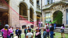 Visitors had a chance to experience Manifold while moving through the courtyard of one of the city's landmarked 18th-century mansions.