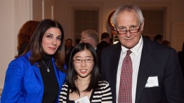 Joanne Mancari and John Frezza with Tiffany Tang, their scholarship recipient