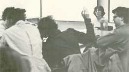 Dore Ashton in class in 1974