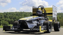 Connor Lowry driving Cooper Union's Formula SAE car at Wilzig Racing Manor in 2019<br /><br />