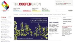 Screenshot of Cooper Union website
