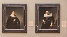 Two portraits by Rembrandt Van Rijn from 1632. Photo by Joao Enxuto / The Cooper Union