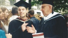Professor Kaplan at graduation in 2003
