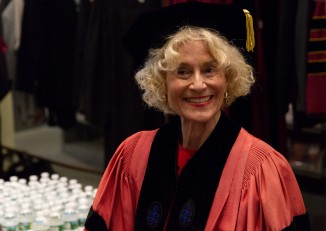 Martha Nussbaum, prior to delivering the commencement address