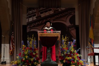 Edray Goins delivered the commencement address
