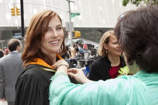 Finishing Touches: Maike Fillmer (CHE) before commencement