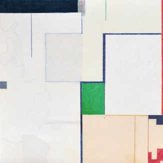 Jeffersonian Grid No. 4, pencil, pastel, and oil pastel on paper, 20” x 20”