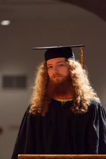 Nicholas Avrutin EE'14 awaits his diploma