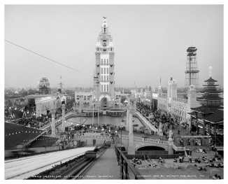 Dreamland Park at Twilight, Coney Island, N.Y. c1905. Detroit Publishing Co. (Publisher). Library of Congress, Prints & Photographs Online Catalog.