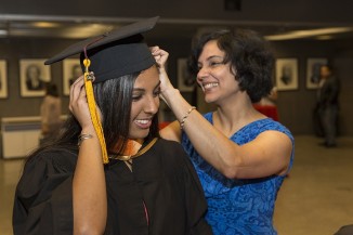 Poornima Aggarwal EE'15 and her mother get ready