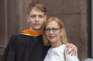 Andrew Sage CE'15 and his mother