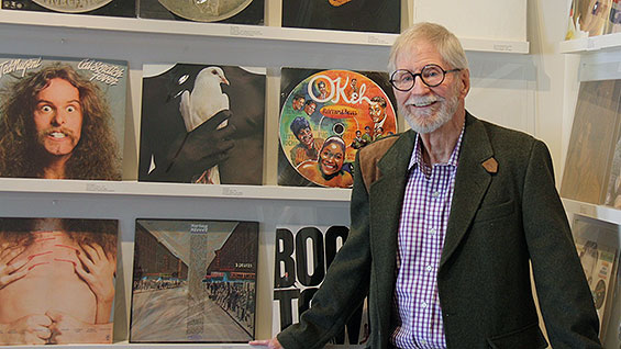 John Berg at his Guild Hall exhibit. Photo by Durrell Godfrey
