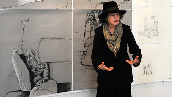 Sue Gussow, Professor Emerita, teaching at The Cooper Union in 2012