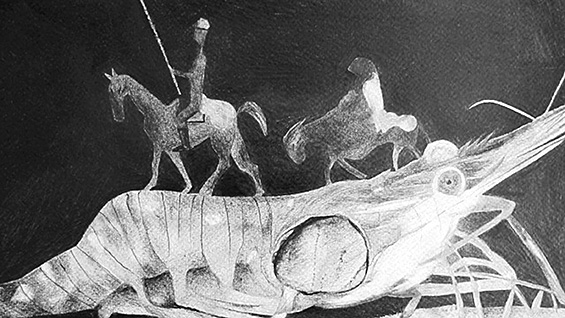 Drawing by Helene Baril, from 'The Sea Theater,' courtesy of the artist