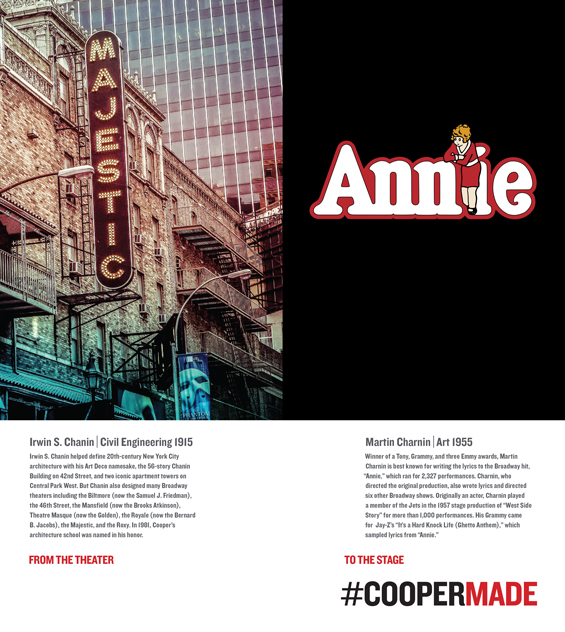Majestic theater and Annie logo