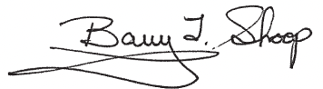 Barry Shoop signature