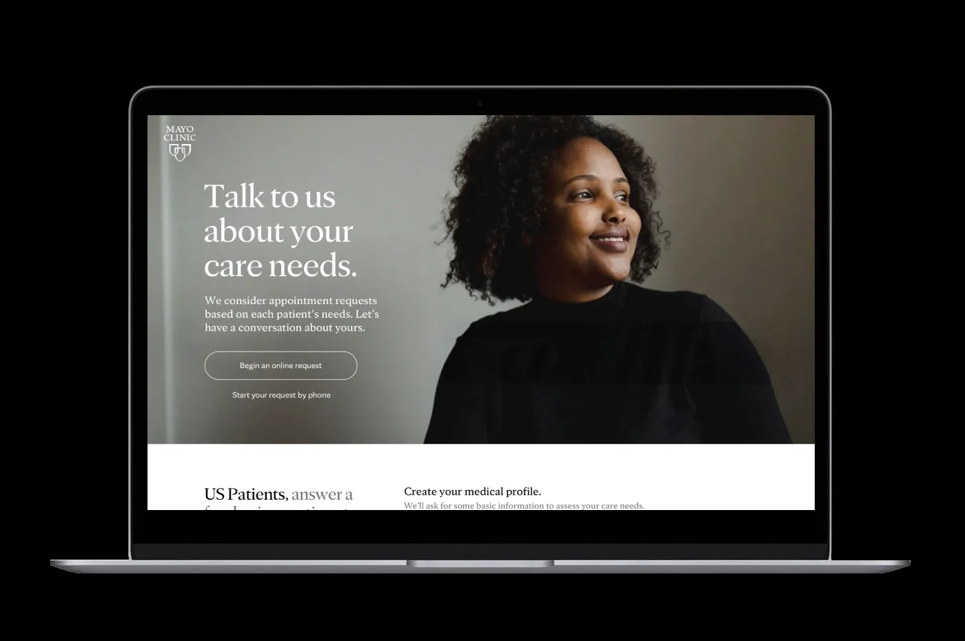 Woman on laptop screen 