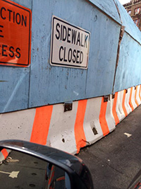 Sidewalk Closed sign