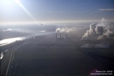 Morning haze at coal-fired power plant