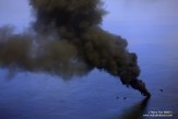 Burn-off of oil collected from the BP Deepwater Horizon spill.