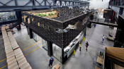 Crye Precision Headquarters amenity space by Camber Studio. Photo: Copyright John Muggenborg.