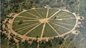 Photograph of an Amazonian village. Reuben Kadish Slide Archive, collection of Doug Ashford.