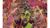 Artwork by Tammy Nguyen entitled Demeter, the Goddess of Harvest (detail), 2023