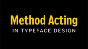 Method Acting in yellow on black background