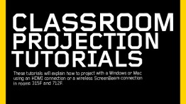 Classroom Projection Tutorials