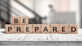 Image of wooden blocs that say "be prepared"