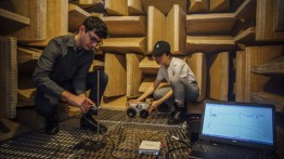 Anechoic chamber in Vibrations and Acoustics Lab