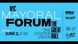 Graphic with title in black on blue background