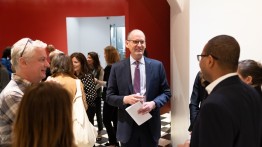 Steven W. McLaughlin talking to Cooper community