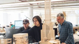 Students and Faculty in the Studio