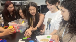 Female students in makerspace