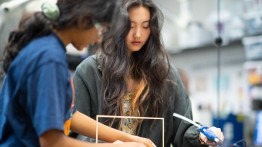 Students working in our makerspace lab