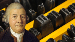 Image of type specimens and illustration of Baskerville