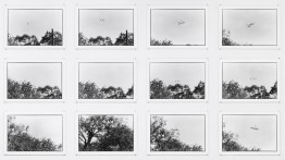 Detail of Zoe Leonard's Al río / To the River showing a 3 by 4 grid of black and white photographs.