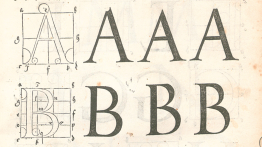 Examples of the letter A and B made geometrically