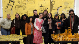 Students with Acting Associate Dean Mersiha Veledar AR'03