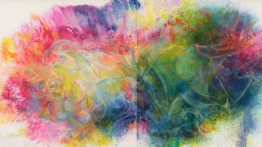 A multicolored painting