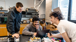 school of engineering students in the electrical engineering lab