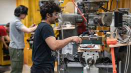 school of engineering students in the 41 cooper machine shop