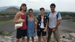 Emilio Martinez, Vanessa Leiva, Saar Shemesh and Eamon Murphy at Teotihuacan

