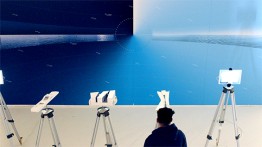 Byblos Blue Installation, Valparaiso Biennale, 2017. Photo by Daniella Samira Maamari.