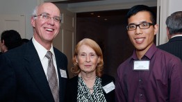 Deke and Roberta Dening with Karmen Chong, a civil engineering senior and recipient of the Deke and Roberta Dening Scholarship