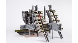 Rick Farin, "Set Back City," wooden model